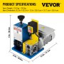 VEVOR Pelacables Eléctrico Automático de 0,05"-0,98", Pelacables Portátil Azul Oscuro, Herramienta Pelacables para Reciclaje de Chatarra de Cobre (Azul Oscuro)