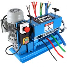 VEVOR 1.5-40MM Electric Cable Stripping Machine 370W, Efficiently Strips Various Metal Wires, Includes 10 Blades, Speeds Up to 15M/Min