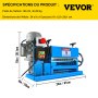 VEVOR 1.5-38MM Automatic Wire Stripping Machine 370W Kinds Of Metal Cable Wire Stripper With 10 Blades  Powered Electric Wire Stripper 15 M/Min