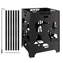 Vevor Burn Barrel Burn Drum Incinerador Barril 21x21x27 pulgadas para desechos de jardín