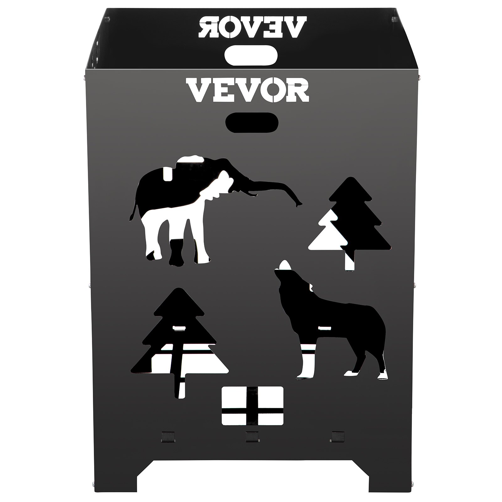 VEVOR Burn Barrel, 21x21x27 inch Burn Cage, Carbon Steel Cage Incinerator, Incinerator Barrel with Lid and Handle for Outdoors