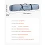 VEVOR Snowboard Bag, Up to 65 in/165 cm, Padded Skis & Snowboards Bag for Air Travel, 600D Waterproof Oxford Fabric, with Adjustable Inner Straps, for Skis Poles Goggles Gloves Helmet Boots (Gray)