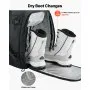 VEVOR Ski Boot Bag, 55L, Snowboard Boots Travel Backpack for Men Women, with Waterproof Exterior & Bottom, Durable 1680D Oxford, Bag for Skis, Snowboard, Helmet, Goggles, Gloves, Accessories (Black)