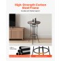 VEVOR Outdoor Round Bar Table, 23.7 in Counter Bar Height Bistro Table, Patio Dining Tables with Easy-to-Clean Top & Sturdy Metal Frame, Indoor High Top Pub Tables for Small Places, Kitchen