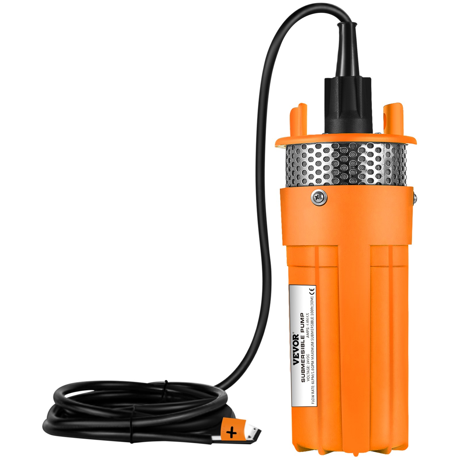 VEVOR Solar Powered Submersible Pump 24V DC Deep Water Well Pump Submersible Water Pump with 3 m 10 ft Cable for Farm Ranch Household