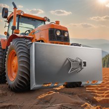 VEVOR 1/4" Skid Steer Attachment Plate, Skid Steer Mount Plate, Quick Attachment Loader Plate, with 2.28" Hitch Receiver, Compatible with Deere, Kubota, Bobcat, Mahindra Skid Steers and Tractors
