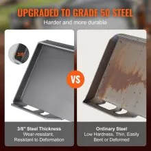 VEVOR 3/8" Skid Steer Attachment Plate, Universal Quick Attach Plate, Skid Steer Mount Plate, Quick Attachment Loader Plate Compatible with Deere, Kubota, Bobcat, Mahindra Skid Steers and Tractors