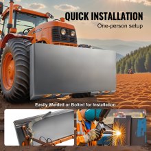 VEVOR 9.5mm Skid Steer Attachment Plate, Universal Quick Attach Plate, Skid Steer Mount Plate, Quick Attachment Loader Plate Compatible with Deere, Kubota, Bobcat, Mahindra Skid Steers and Tractors