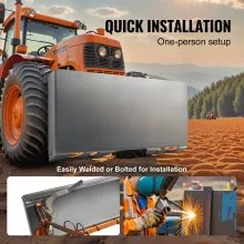 VEVOR 3/8" Skid Steer Attachment Plate, Universal Quick Attach Plate, Skid Steer Mount Plate, Quick Attachment Loader Plate Compatible with Deere, Kubota, Bobcat, Mahindra Skid Steers and Tractors