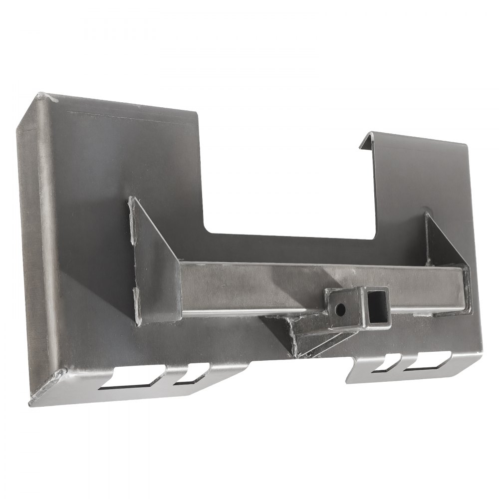 VEVOR 1/4" Skid Steer Attachment Plate, Skid Steer Mount Plate with 2.28" Hitch Receiver, Quick Attachment Loader Plate, Compatible with Deere, Kubota, Bobcat, Mahindra Skid Steers and Tractors
