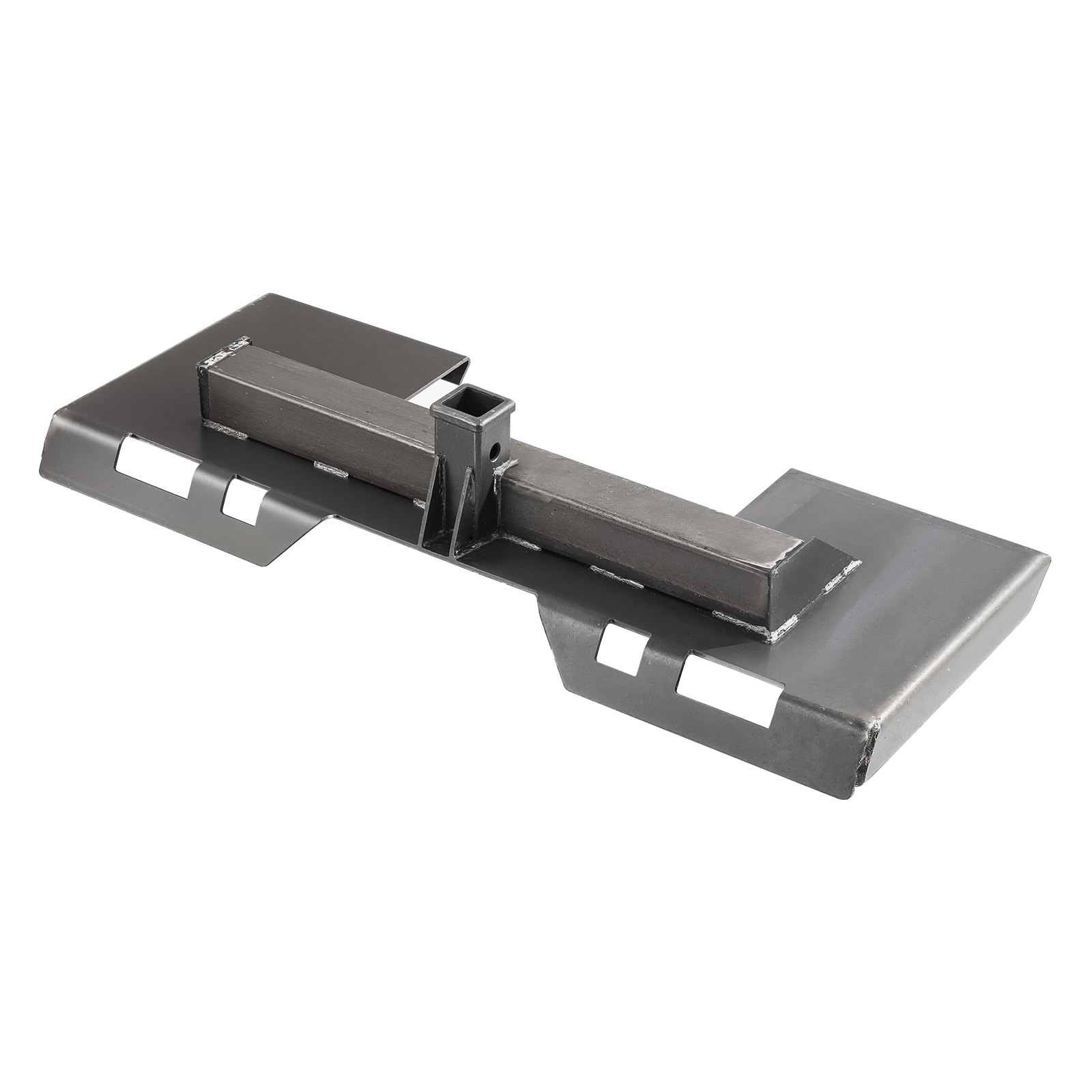 VEVOR 1/4" Skid Steer Attachment Plate, Skid Steer Mount Plate with 2.28" Hitch Receiver, Quick Attachment Loader Plate, Compatible with Deere, Kubota, Bobcat, Mahindra Skid Steers and Tractors