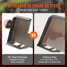 VEVOR 3/8" Skid Steer Attachment Plate, Skid Steer Mount Plate with 2.28" Hitch Receiver, Quick Attachment Loader Plate, Compatible with Deere, Kubota, Bobcat, Mahindra Skid Steers and Tractors