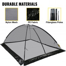 VEVOR Pond Cover Dome Garden Pond Net 10x14 FT Black Netting Covers for Leaves