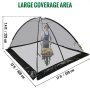 VEVOR pond cover dome with large coverage area, measuring 17 ft x 13 ft x 7.4 ft.