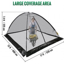 VEVOR Pond Cover Dome Garden Pond Net 13x17 FT Black Netting Covers for Leaves