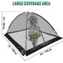 VEVOR pond cover dome with large coverage area, showcasing 9ft x 7ft dimensions.