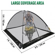 VEVOR Pond Cover Dome Garden Pond Net 7x9 FT Black Netting Covers for Leaves