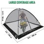 VEVOR pond cover protects and covers a large area, measuring 10x8 ft with 5.4 ft height.