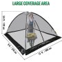 VEVOR pond cover dome with large coverage area, measuring 12x9 ft and 5.6 ft height.