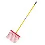 VEVOR Manure Fork, 18 Angled Tines, Horse Manure Rake with Long Fiberglass Handle, 61 in Durable Plastic Pitchfork Muck Rake Tool for Gardening Horse Stall Stable Grass Hay Cleaning Farm Work