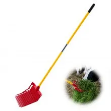 Horse Manure Fork Garden Tool 18 Angled Tine Plastic Pitchfork Muck Rake for Hay