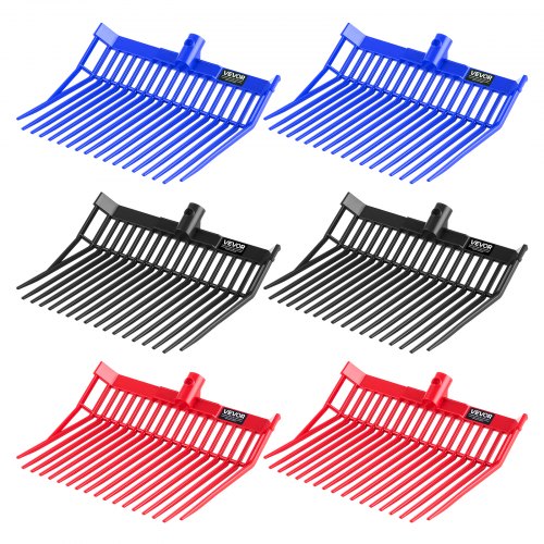 6Pcs Manure Fork Replacement Head 18 Tine Horse Stable Stall Mulch Fork Heads