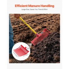 6Pcs Manure Fork Replacement Head 18 Tine Horse Stable Stall Mulch Fork Heads