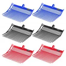 VEVOR 6Pcs Manure Fork Replacement Head 18 Tine Horse Stable Mulch Fork Heads