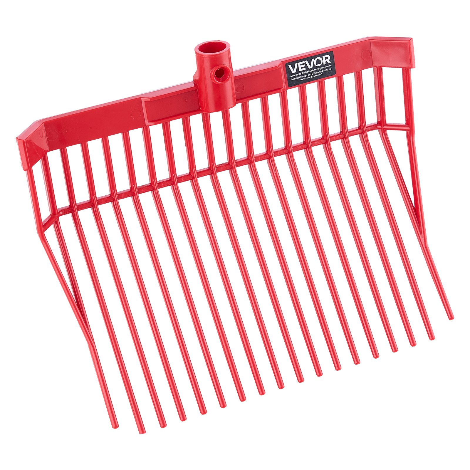 VEVOR 6PCS Náhradní hlava vidlí na hnůj, 18 úhlových hrotů, hlava vidlí na koňský hnůj, odolné plastové hlavy vidlí, hrábě na mulčování koní pro sběr stájového hnoje, trávy, čištění sena, zemědělské práce