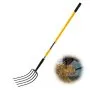5 Tines Garden Fork Fiberglass Handle 57 in Digging Spading Pitchfork Heavy Duty
