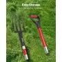 VEVOR Garden Fork, 4-Tine Gardening Pitchfork with Fiberglass Handle, 45 in Heavy Duty Digging Fork with Y Grip, Forged Steel Spading Fork for Hay Potato Composting Transplanting Aeration