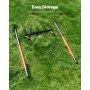 VEVOR Broad Fork, 5-Tine Pitchfork with Dual Fiberglass Handles, Heavy Duty Garden Fork , Ergonomic U-Shaped Design Broadfork Hand Tiller, Gardening Tool for Composting Transplanting Aeration