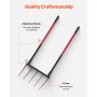 5 Tine Broad Fork Tool Heavy Duty U-Shaped Pitch Fork for Gardening Spading