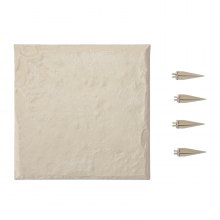 Decorative Stepping Stones with Stakes 16Pcs 15.5x15.5 in Walkway Pavers Beige