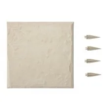 Decorative Stepping Stones with Stakes 16Pcs 15.5x15.5 in Walkway Pavers Beige