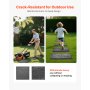 Decorative Stepping Stones with Stakes 4Pcs 15.5x15.5 in Walkway Pavers Grey