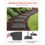 Decorative Stepping Stones with Stakes 4Pcs 15.5x15.5 in Walkway Pavers Grey