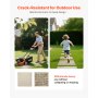 Decorative Stepping Stones with Stakes 4Pcs 15.5x15.5 in Walkway Pavers Beige