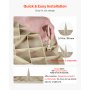Decorative Stepping Stones with Stakes 4Pcs 15.5x15.5 in Walkway Pavers Beige