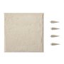Decorative Stepping Stones with Stakes 4Pcs 15.5x15.5 in Walkway Pavers Beige