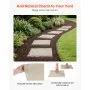 VEVOR Garden Stepping Stones, 8Pcs 39.5x39.5 cm, Decorative Stepping Stones with Stakes, Weather-Resistant Plastic Pathway Pavers, Smooth Surface, Outdoor Walkway for Lawn Patio Landscape, Beige