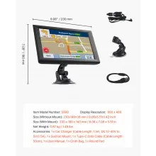 GPS Navigator for Car 9 inch Touch Screen 16GB GPS Navigation System Dash Cam