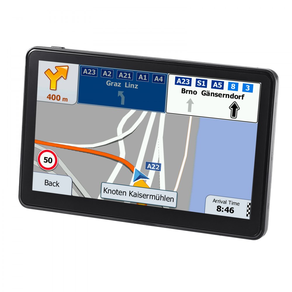 VEVOR GPS Navigator for Car, 9 inch Touch Screen 16GB GPS Navigation System with Lifetime Map Updates, Voice Turn-by-Turn Guidance, Speed and Red Light Warning, Custom Truck Routing, for Car Truck RV