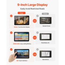 GPS Navigator for Car 9 inch Touch Screen 16GB GPS Navigation System with Map