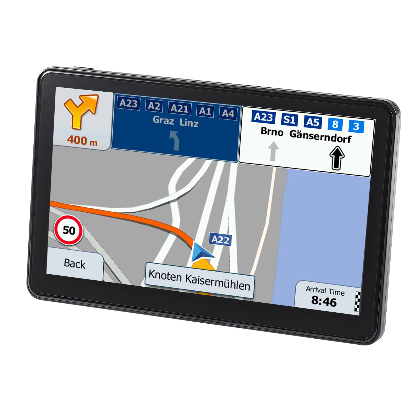 VEVOR GPS Navigator for Car, 9 inch Touch Screen 16GB GPS Navigation System with Lifetime Map Updates, Voice Turn-by-Turn Guidance, Speed and Red Light Warning, Custom Truck Routing, for Car Truck RV