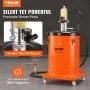 VEVOR Grease Pump, 40L Capacity, Air Operated Grease Pump with 3.88 m High Pressure Hose and Grease Gun, Pneumatic Grease Bucket Pump with Wheels, Portable Lubrication Grease Pump 50:1 Pressure Ratio