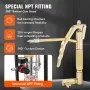 VEVOR Grease Pump, 12L 3 Gallon Capacity, Air Operated Grease Pump with 3.88 m High Pressure Hose and Grease Gun, Pneumatic Grease Bucket Pump with Wheels, Portable Lubrication Grease Pump 50:1 Pressure Ratio