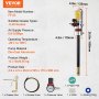 VEVOR Grease Pump, 50:1 Pressure Ratio Air Operated Grease Pump with 3.88 m High Pressure Hose and Grease Gun, Pneumatic Grease Pump, Portable Lubrication Grease Pump with 360° Swivel Grease Gun Head