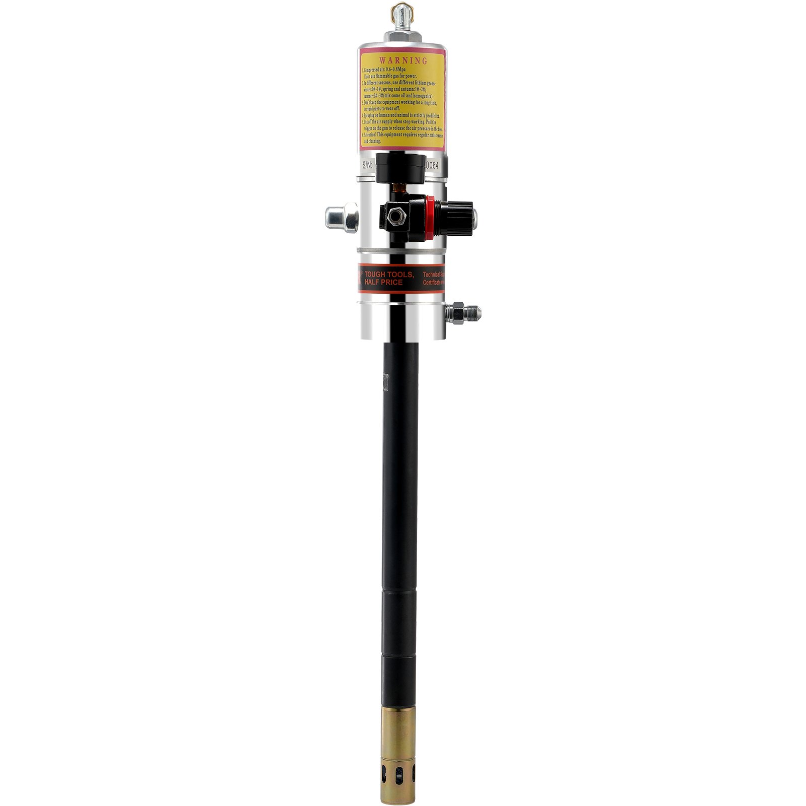 VEVOR Grease Pump, 50:1 Pressure Ratio Air Operated Grease Pump with 3.88 m High Pressure Hose and Grease Gun, Pneumatic Grease Pump, Portable Lubrication Grease Pump with 360° Swivel Grease Gun Head