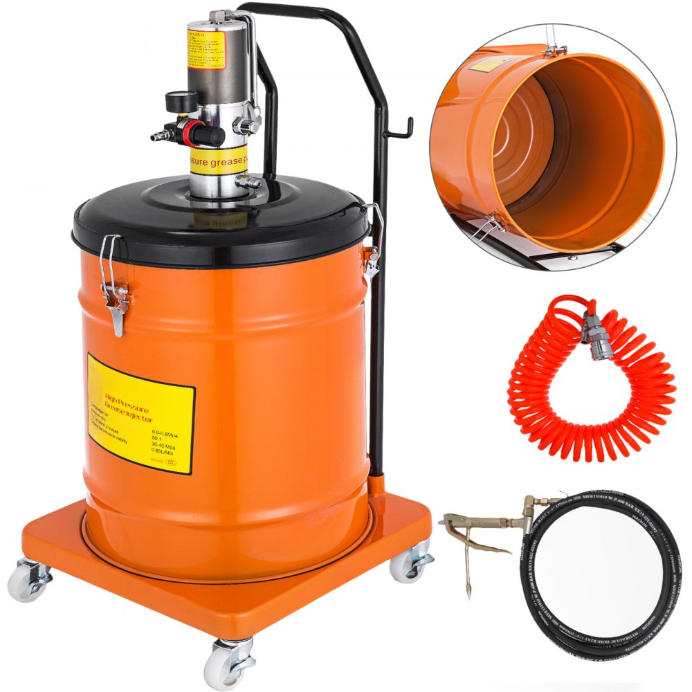 10 Gallon Grease Pump Air Pneumatic 40L 0.85 L/Min Air Operated High Pressure